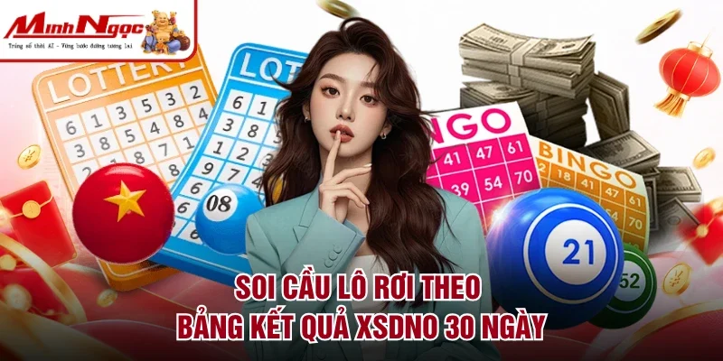 Soi cầu lô rơi theo bảng kết quả XSDNO 30 ngày
