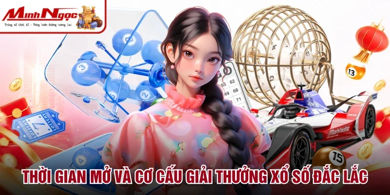 Thời gian mở và cơ cấu giải thưởng xổ số Đắc Lắc