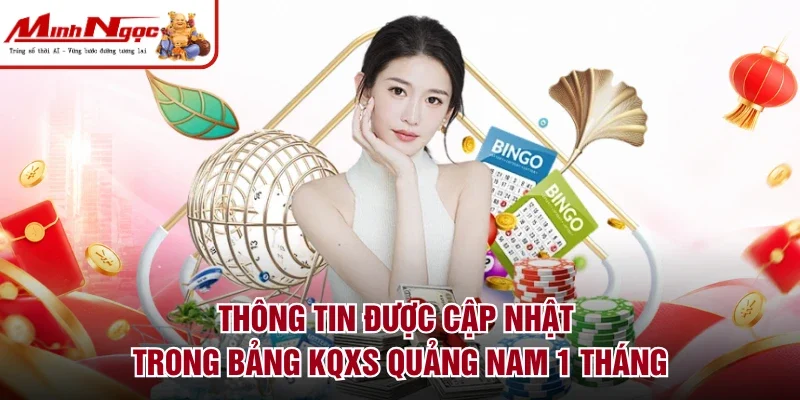 Thông tin được cập nhật trong bảng KQXS Quảng Nam 1 tháng